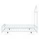 preview thumbnail 8 of 16, White Twin Size Metal Platform Bed with Trundle & House Headboard