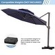 preview thumbnail 44 of 42, Crestlive Products 12ft Round Double Top Cantilever Patio Umbrella with 7-position Adjustment