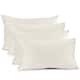 Nestl Solid Microfiber Soft Velvet Throw Pillow Cover (Set of 4) - 12" x 20" - Off-white