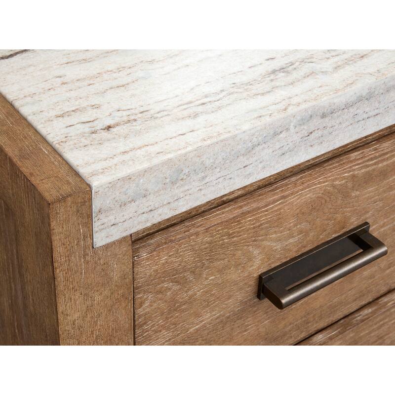 Magnussen Home Plum Creek Sierra Brown Drawer Dresser with Landscape Mirror