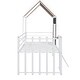 preview thumbnail 7 of 11, Metal and Wood Bunk Bed with Roof Design and Safety Rails
