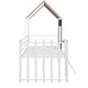 preview thumbnail 7 of 11, Playhouse Design Metal Loft Bed with Roof, Window, Guardrail and Sturdy Construction, White