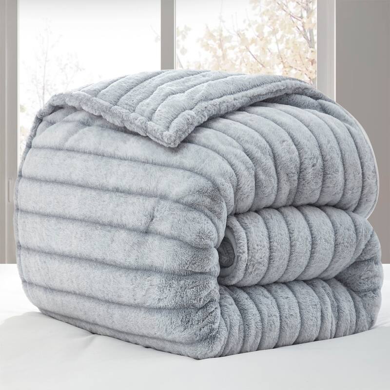 Softer than Soft® - Coma Inducer® Oversized Comforter Set - Frosted Gray Stripe