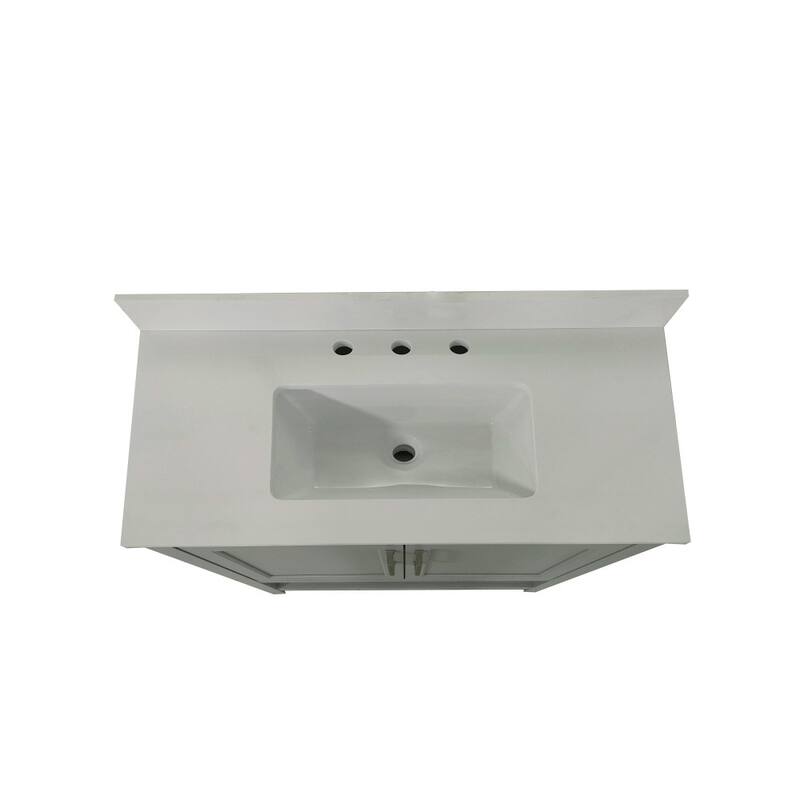 Bathroom Vanity with Undermount Sink and Open Storage Shelf