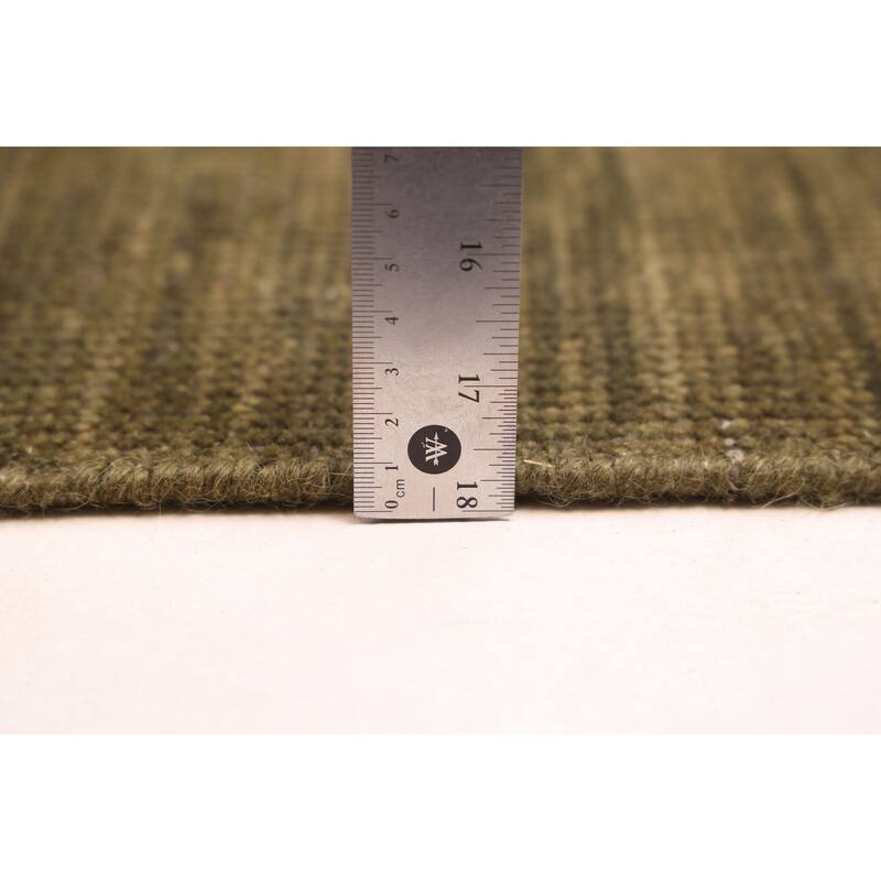 ECARPETGALLERY Hand-knotted Pak Finest Gabbeh Dark Olive Green Wool Rug - 7'10 x 9'11