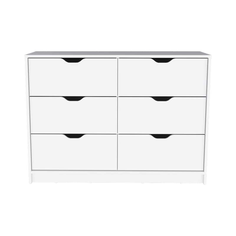 42 Inch Dresser with 4 Drawers for Bedroom Storage and Organization - White