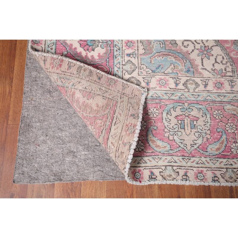Tabriz Persian Vintage Rug Hand-Knotted Wool Carpet - 9'9"x 11'8"