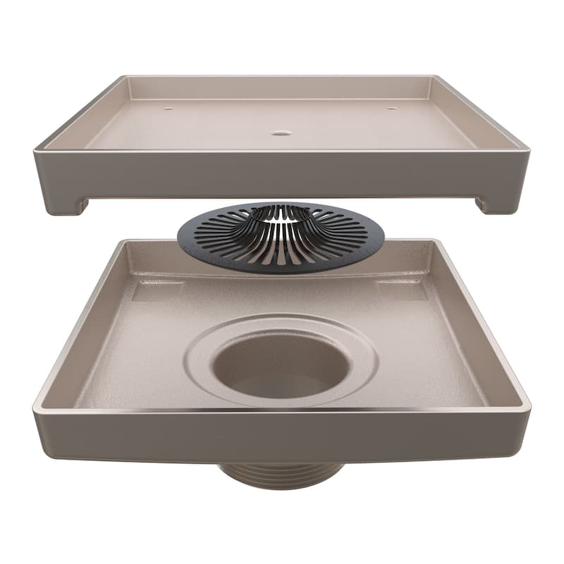Ebbe America ETID-6 Ebbe Rough-In 6" Legacy Shower Drain - Brushed Nickel