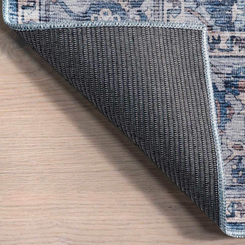 Nuloom Joslyn SpinClean Traditional Floral Machine Washable Area Rug