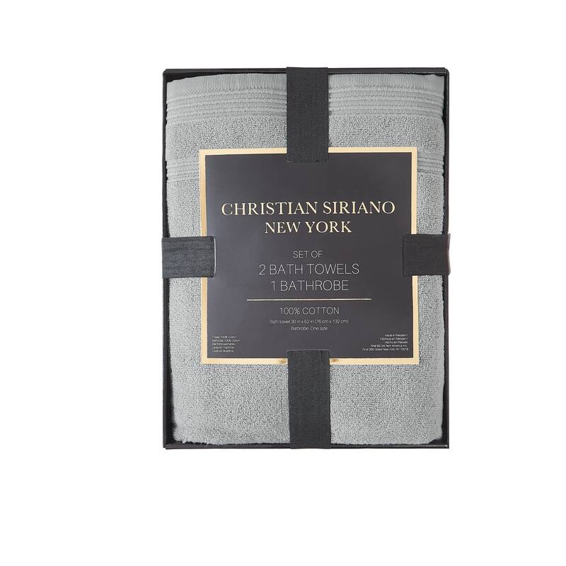 Christian Siriano NY® Solid Bath Towel Set and Robe in Gift Box