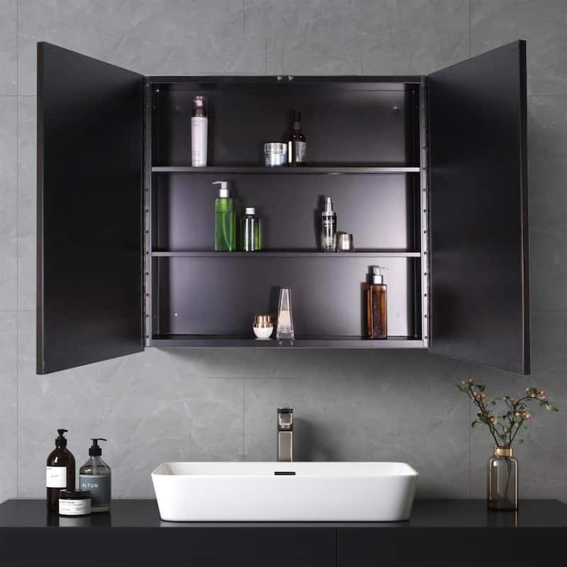 26x30 Wall mount or Recessed Bathroom Medicine Cabinet with Mirror