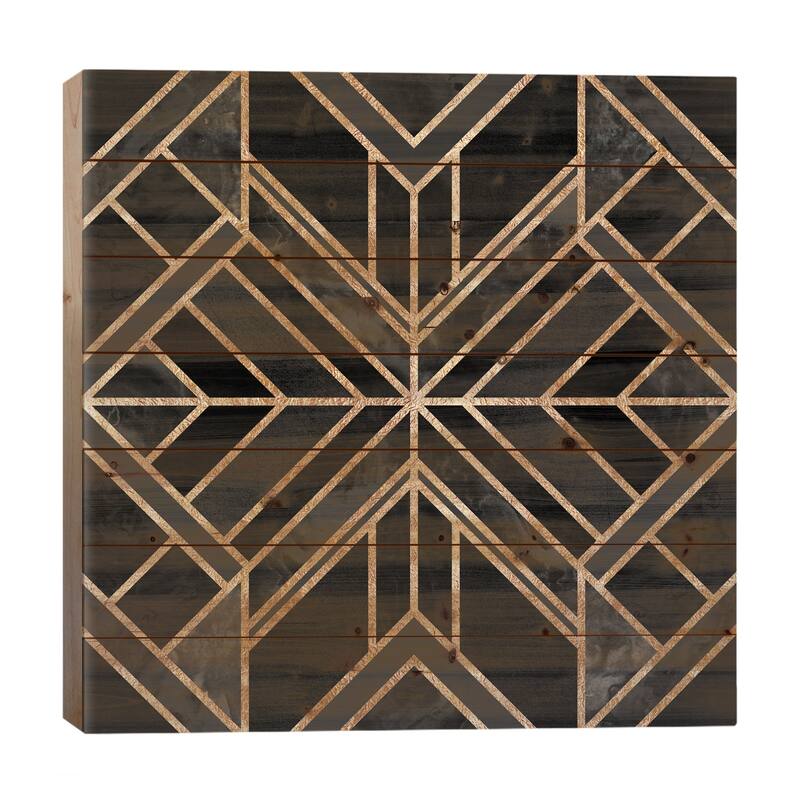 Black Marble Dream Print On Wood by Elisabeth Fredriksson - Multi-Color - 26x26x1.5