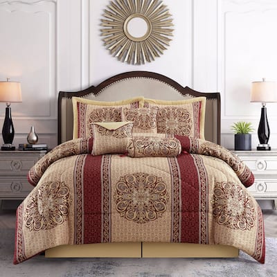 Nanshing Prince 7 Piece Elegant Medallion Comforter Set