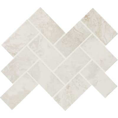 Daltile Archaia 2 x 4 Glazed Ceramic Herringbone Mosaic Tile (12 PC Per Carton) (8.04 SQFT Per Carton)