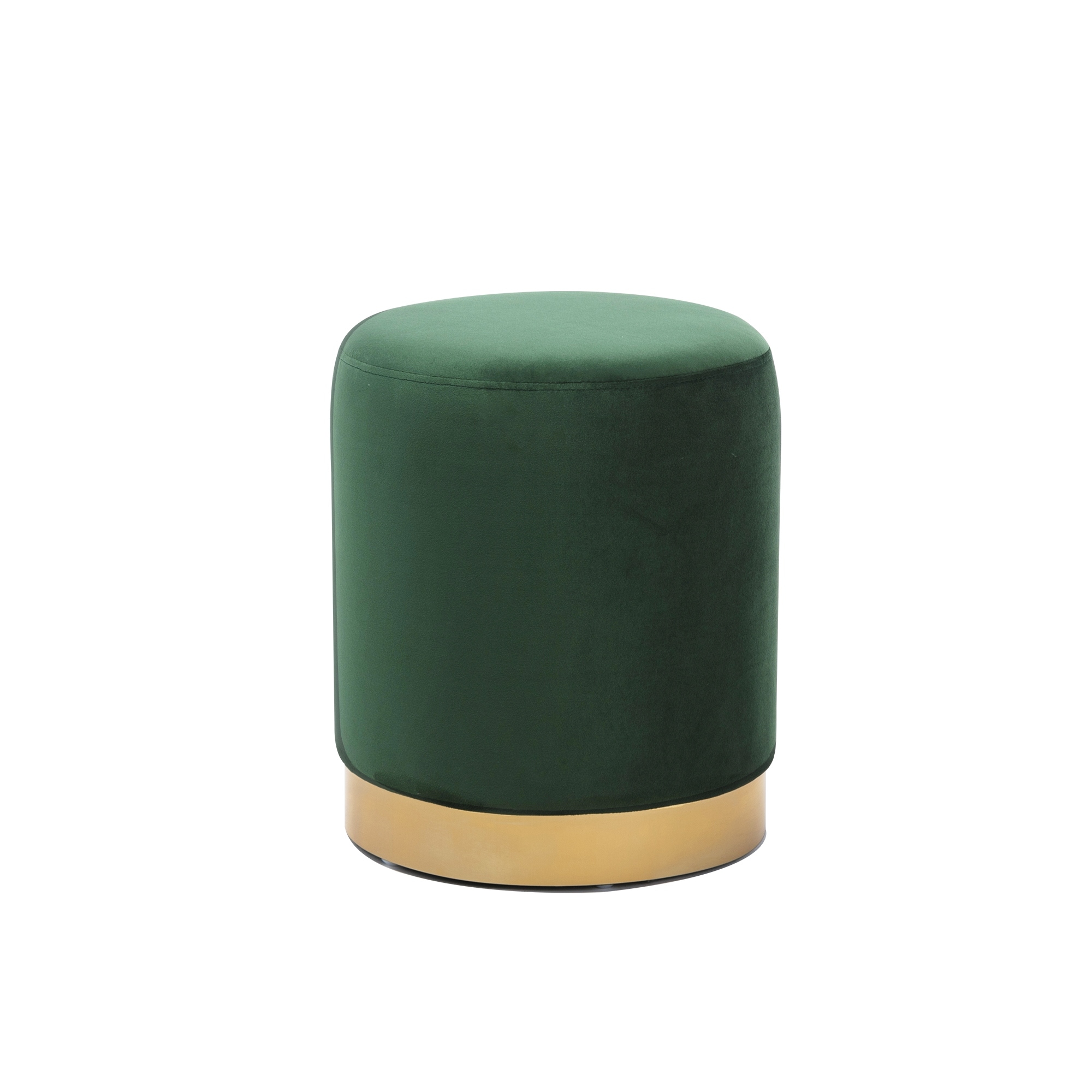 Small Round Velvet Ottoman Upholstered Foot Stool