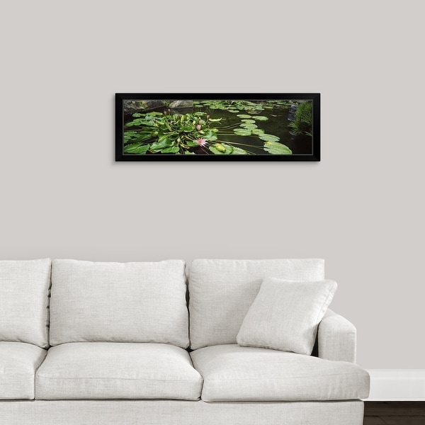 "Japanese Garden, University of California, Los Angeles, California" Black Framed Print