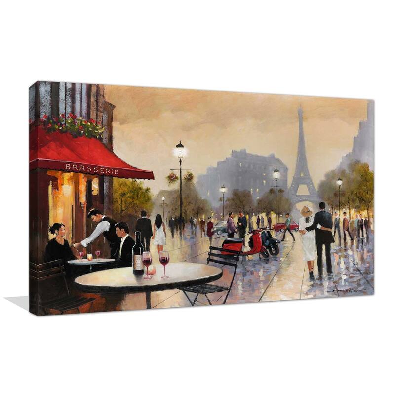 "Paris Stroll " by E. Anthony Orme Print on Canvas