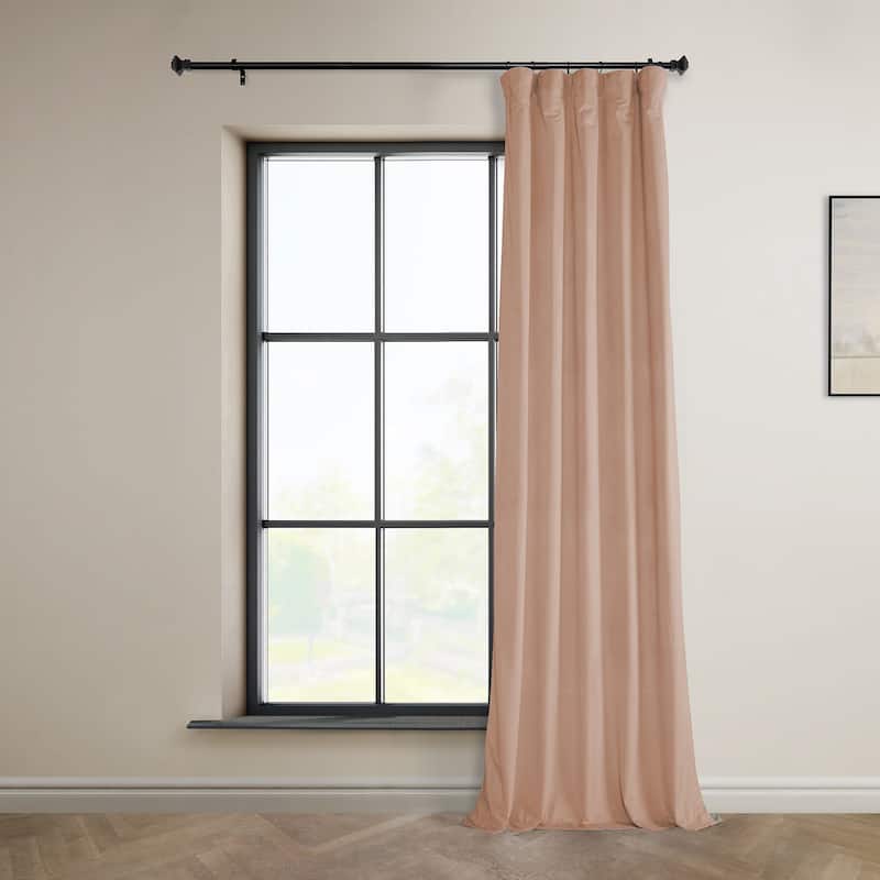 Exclusive Fabrics Plush Velvet Room Darkening Curtain (1 Panel)