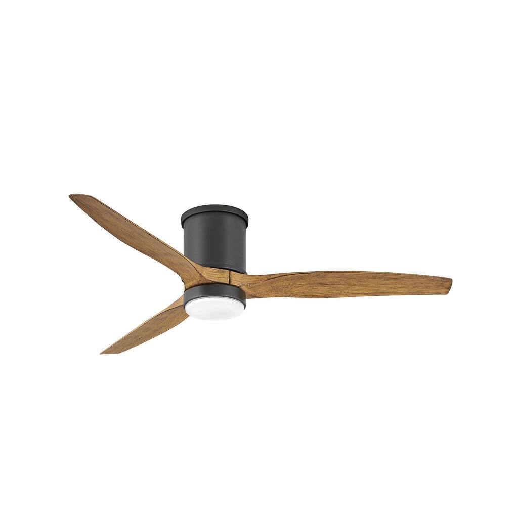 Hinkley Hover Flush LED Outdoor Ceiling Fan - Matte Black - 52"
