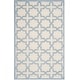preview thumbnail 130 of 183, SAFAVIEH Handmade Cambridge Trudie Geometric Wool Rug 4' x 6' - Ivory/Light Blue - Rectangle