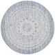 preview thumbnail 17 of 39, SAFAVIEH Handmade Ebony Dialita Medallion Wool Rug 6' Round - Blue/Ivory - Round