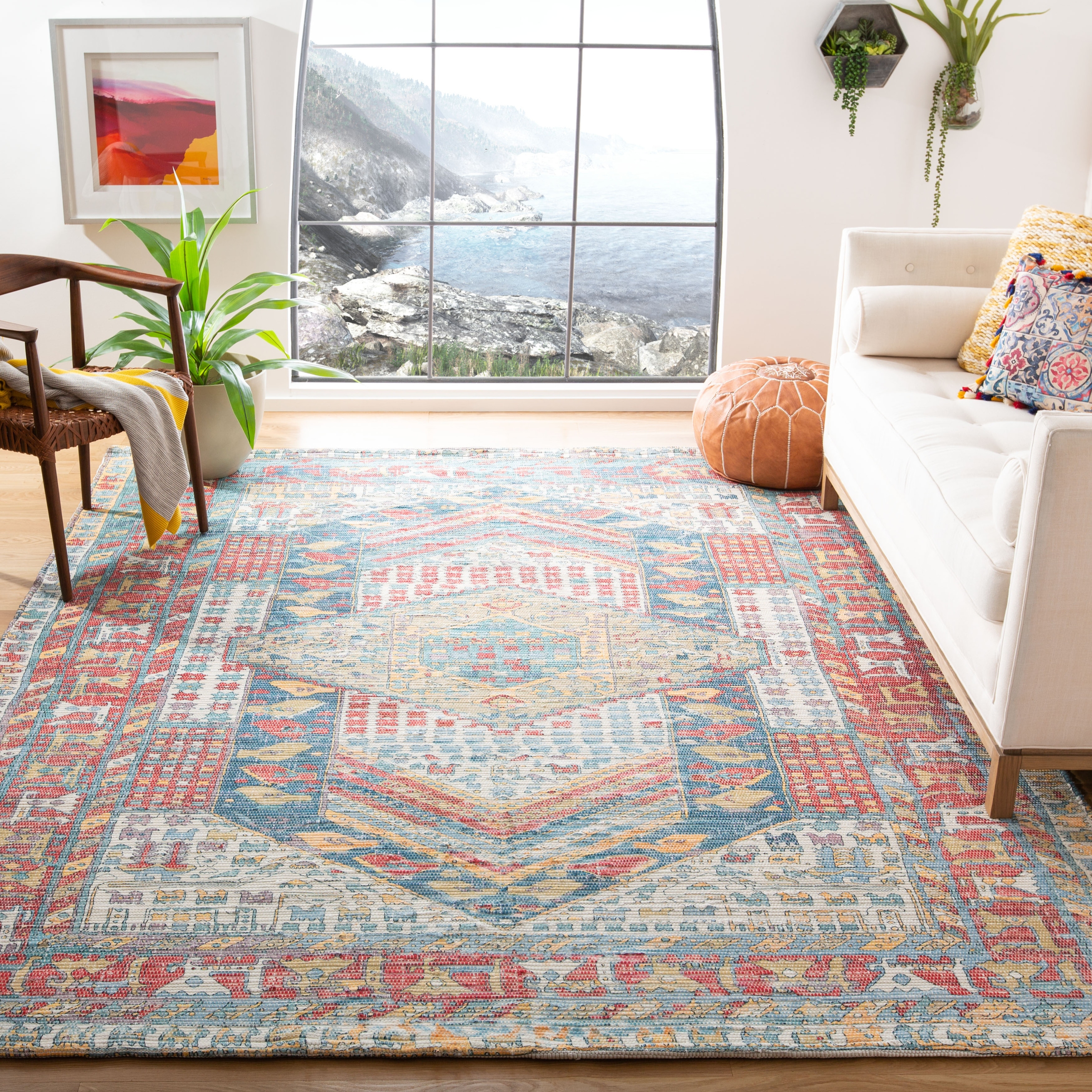 SAFAVIEH Handmade Saffron Brianda Modern Tribal Cotton Rug
