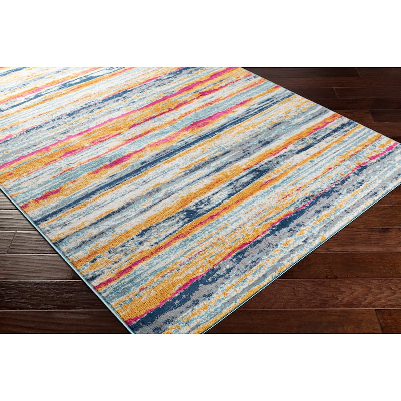 The Curated Nomad Bevers Vibrant Striped Area Rug
