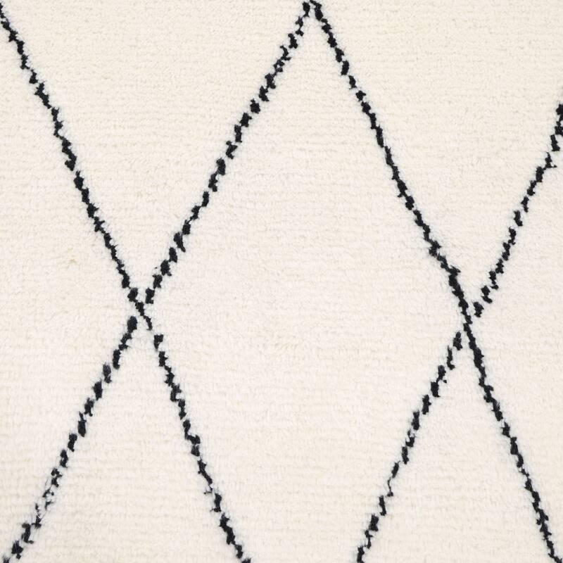 Overton Handmade Shaggy Boho Moroccan Area Rug