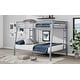 preview thumbnail 24 of 28, Metal Bunk Bed with Ladder and Guardrails, Cozy Sleeping Space, Full XL over Queen