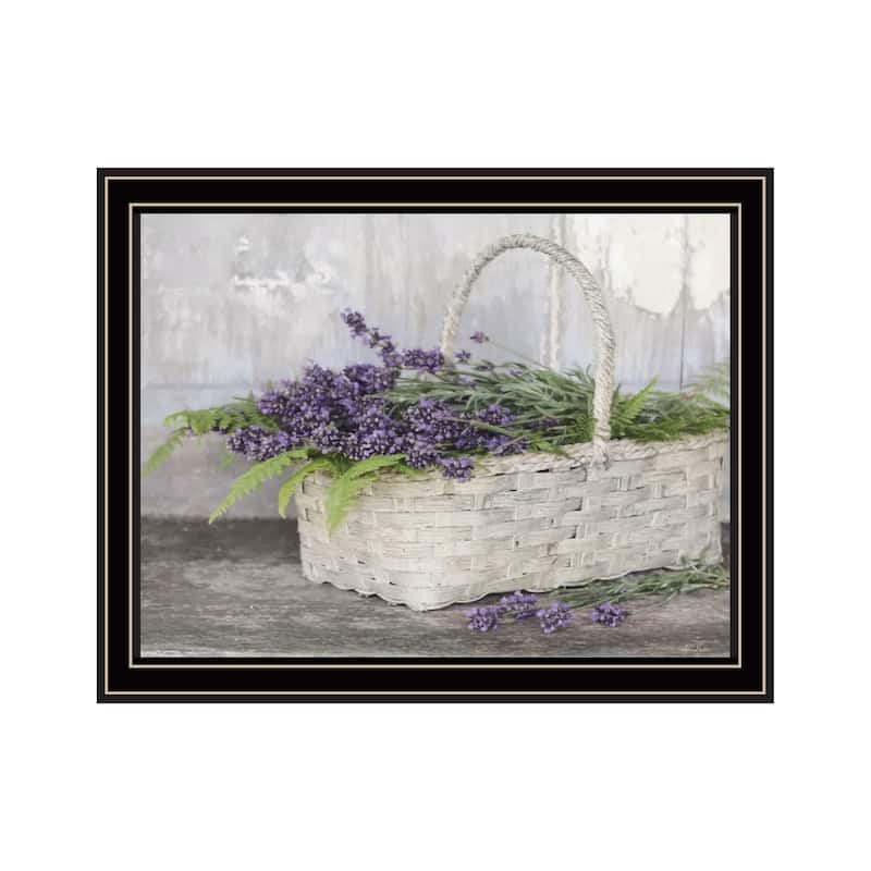 TrendyDecor4U Contemporary "My Lavender" Framed Print Wall Art - Multi