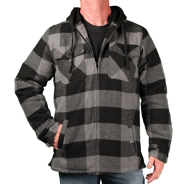 buffalo men's sherpa lined hooded sweatshirt