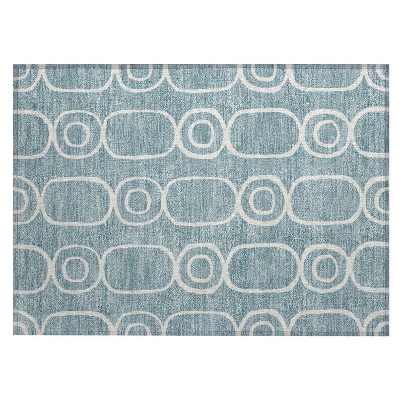 Machine Washable Indoor/ Outdoor Modern Vibe Chantille Rug