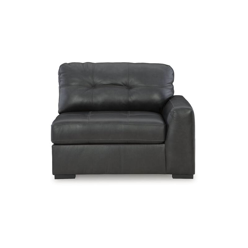 Signature Design by Ashley Brindley Pier Black 2-Piece Sectional Loveseat - 96"W x 39"D x 40"H