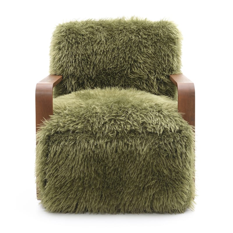 Furniture of America Neyra Modern 28-inch Faux Fur Accent Arm Chair