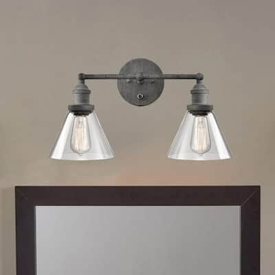Milano Distressed Blue Rustic Glass Wall Sconce Hardwired & Plug-in Wall Light - Distressed Blue