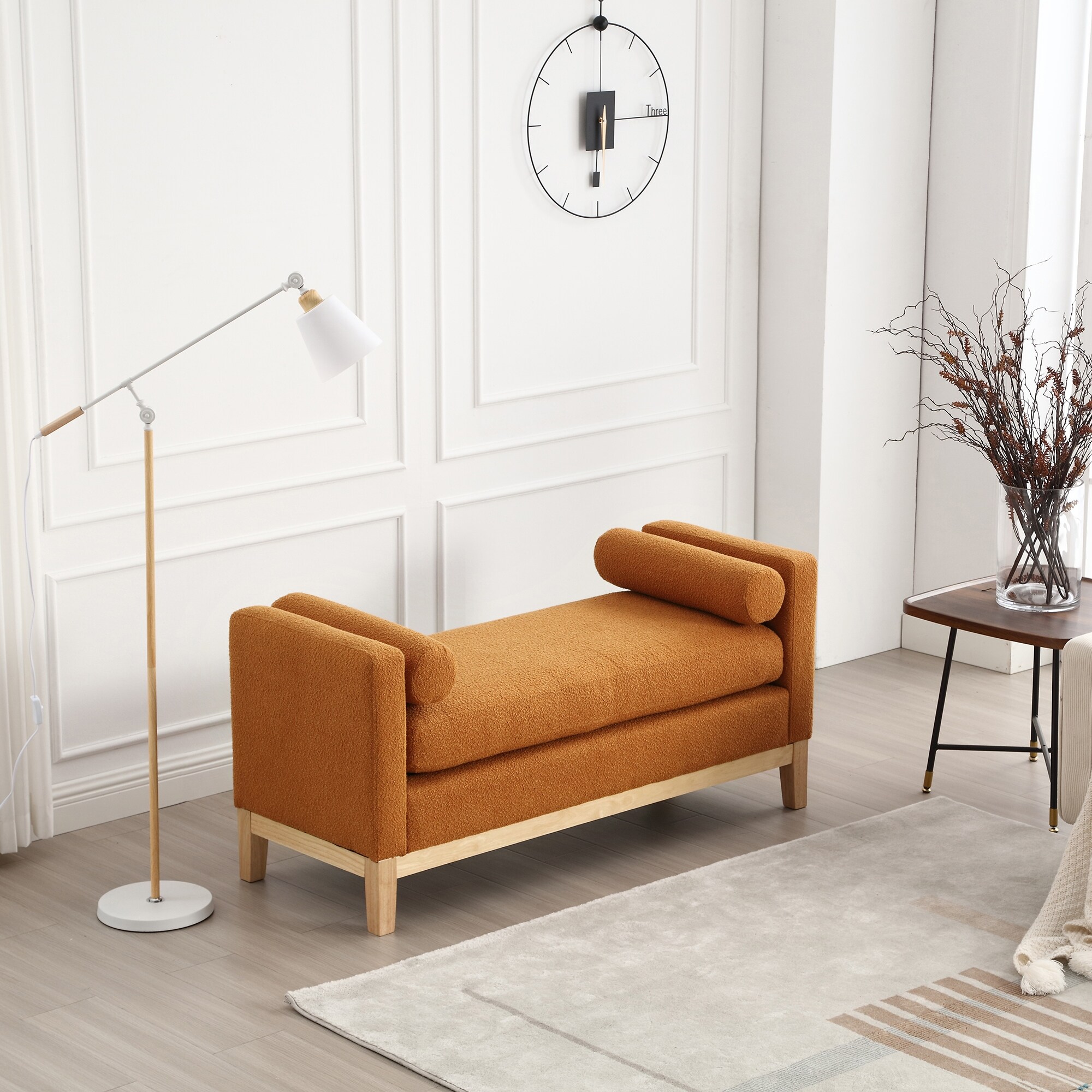 Bench with Wood Legs Bolster Pillows for End of Bed Bedroom Living Room Entryway On Sale Bed Bath Beyond 39767482