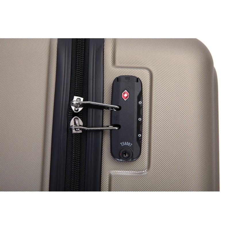 3 Piece ABS Lightweight Suitcase Luggage Sets with Two Hooks,TSA Lock