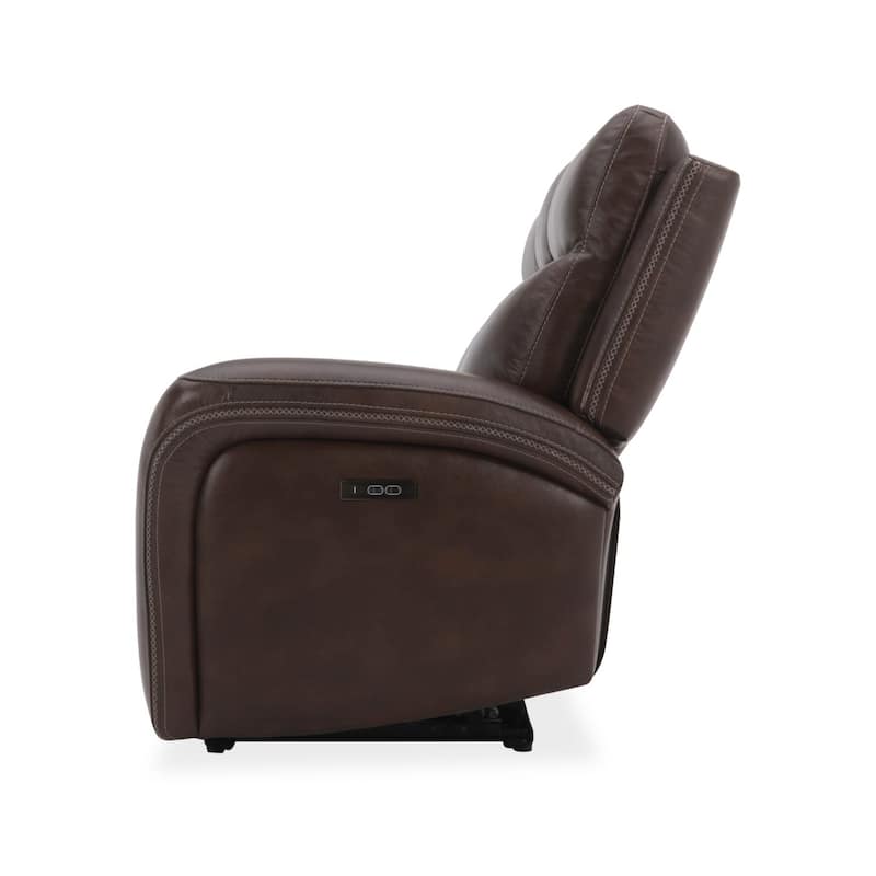 Blair Leather Dual Power Reclining Sofa - Cognac