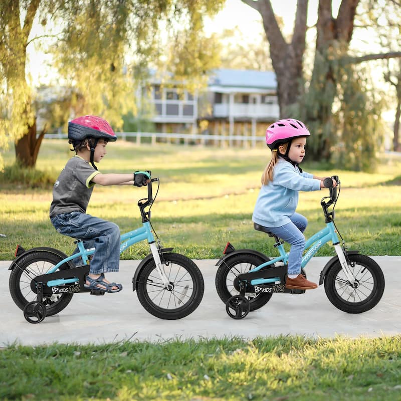 Dual Brakes Kids Bike with Adjustable Seat and Removable Training Wheels for Boys or Girls