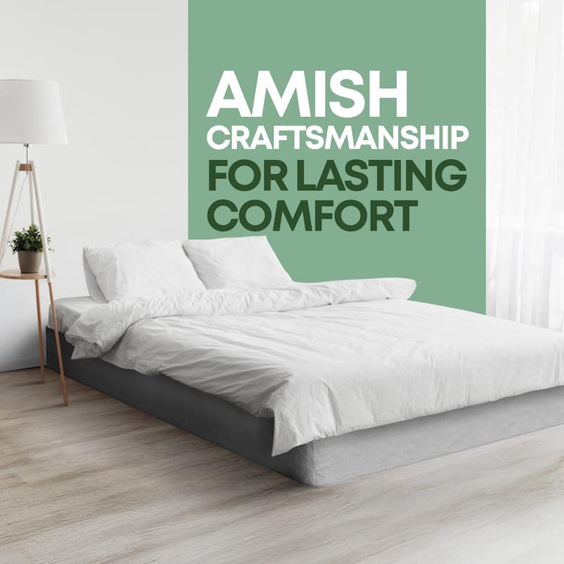 Onetan, 4.5-Inch & 8-Inch Sturdy Wood Box Spring for Mattress Support - Durable and Easy to Assemble Natural Wood Foundation