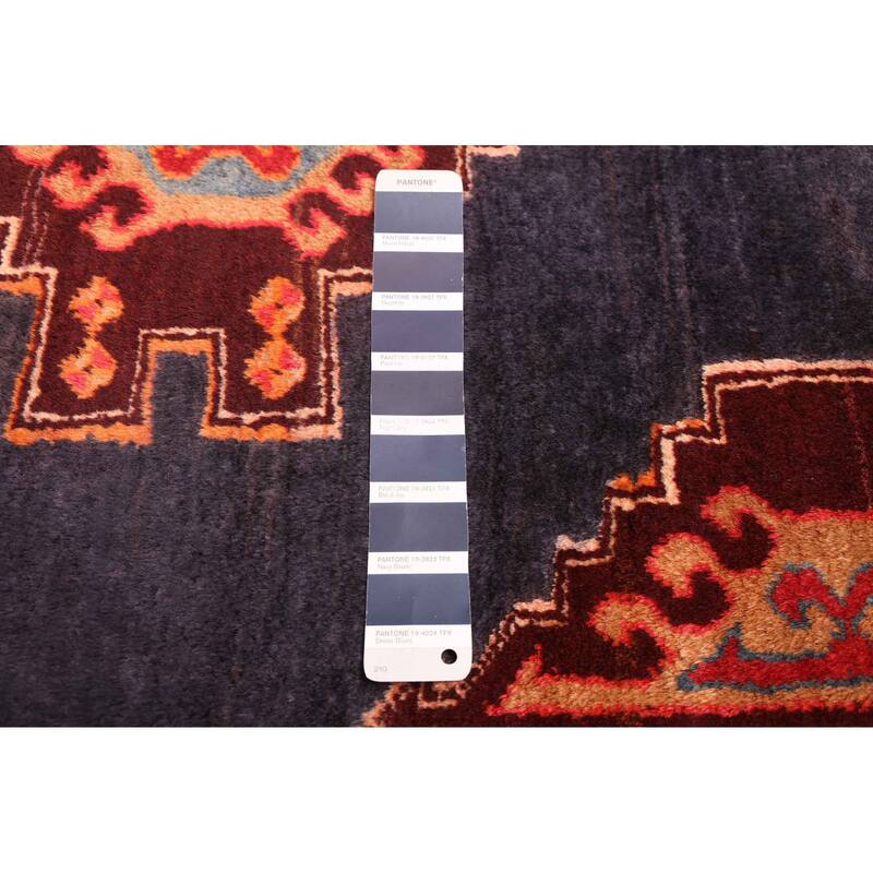 ECARPETGALLERY Hand-knotted Konya Anatolian Dark Navy Wool Rug - 4'0 x 10'4