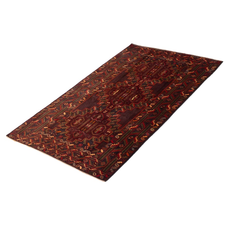 Teimani Red Rug 3'10" x 6'9" - 3'10 x 6'9