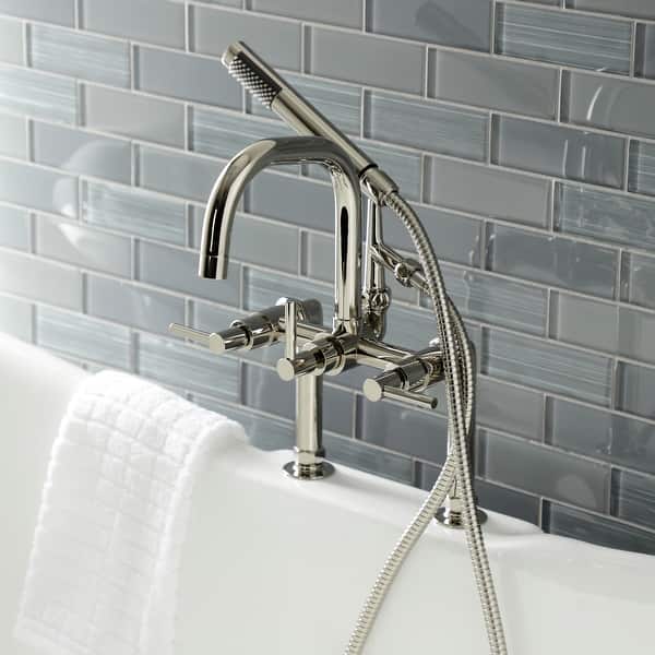 slide 2 of 32, Concord Deck Mount Clawfoot Tub Faucet