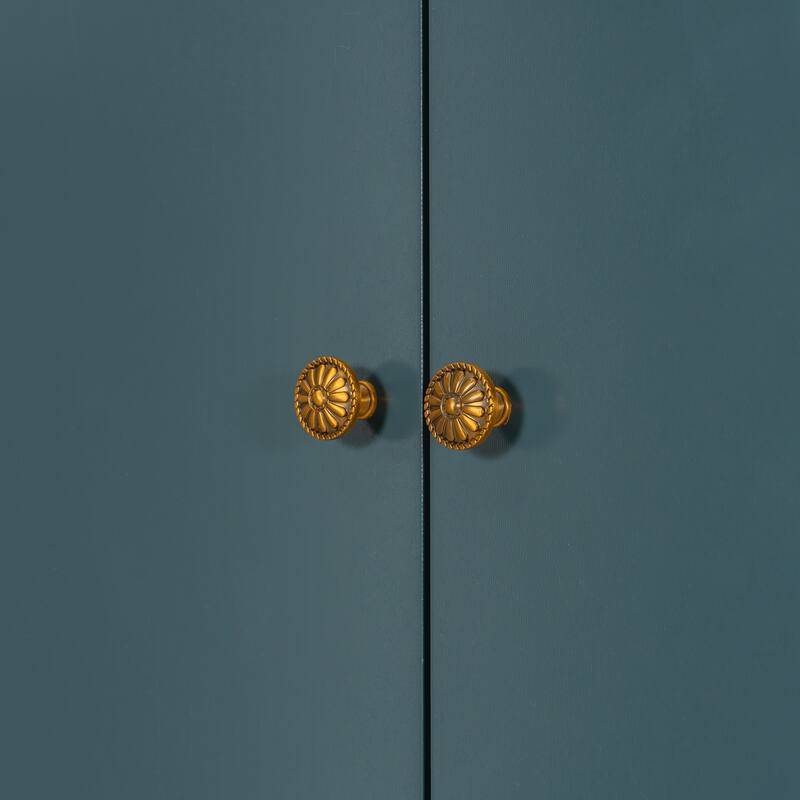 Queen Size Wall Bed with Sofa and Shelves, Green Panel, Beige Sofa