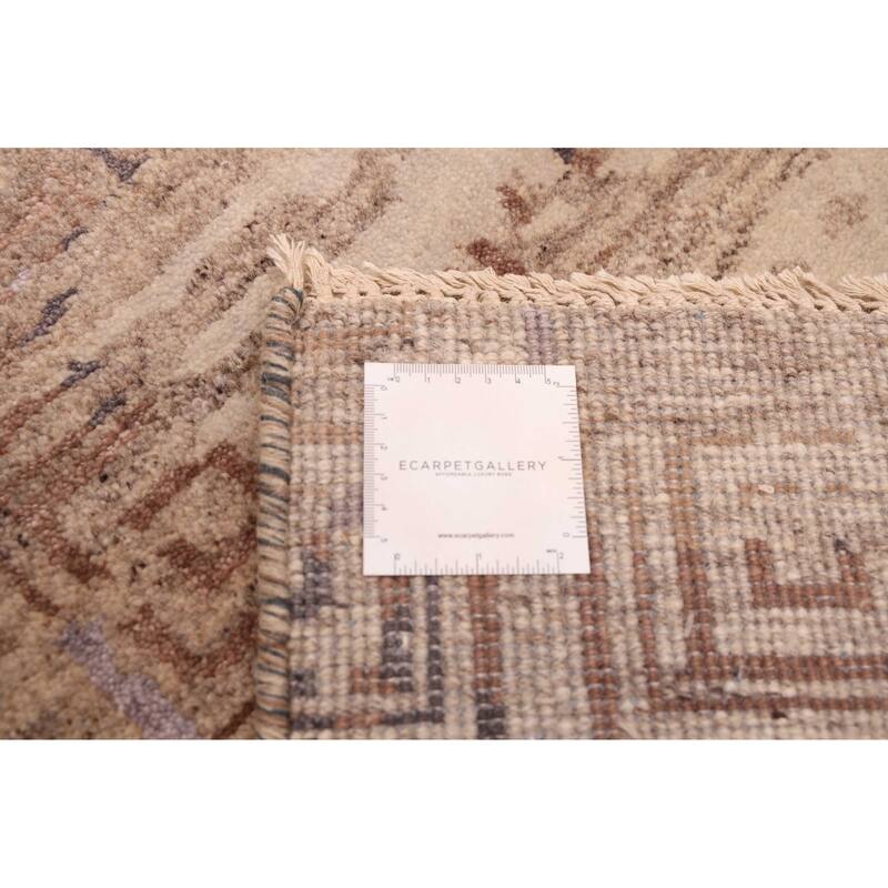 ECARPETGALLERY Hand-knotted Legacy Brown Silk, Wool Rug - 5'6 x 7'11