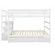 preview thumbnail 3 of 16, Versatile Full Over Full Bunk Bed with Twin Trundle, Stairs with Storage, and Safety Features