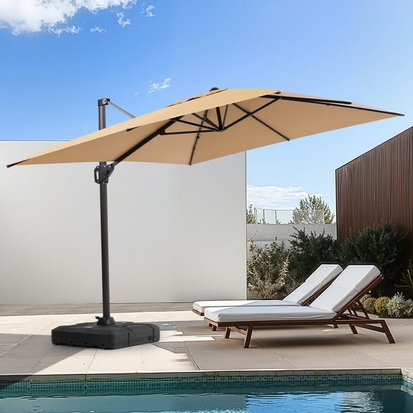11 foot patio umbrella bed bath and beyond Outdoor 11 x 9 FT Patio 360 Degree Rotation Cantilever Umbrella with Base -  On Sale - Bed Bath & Beyond