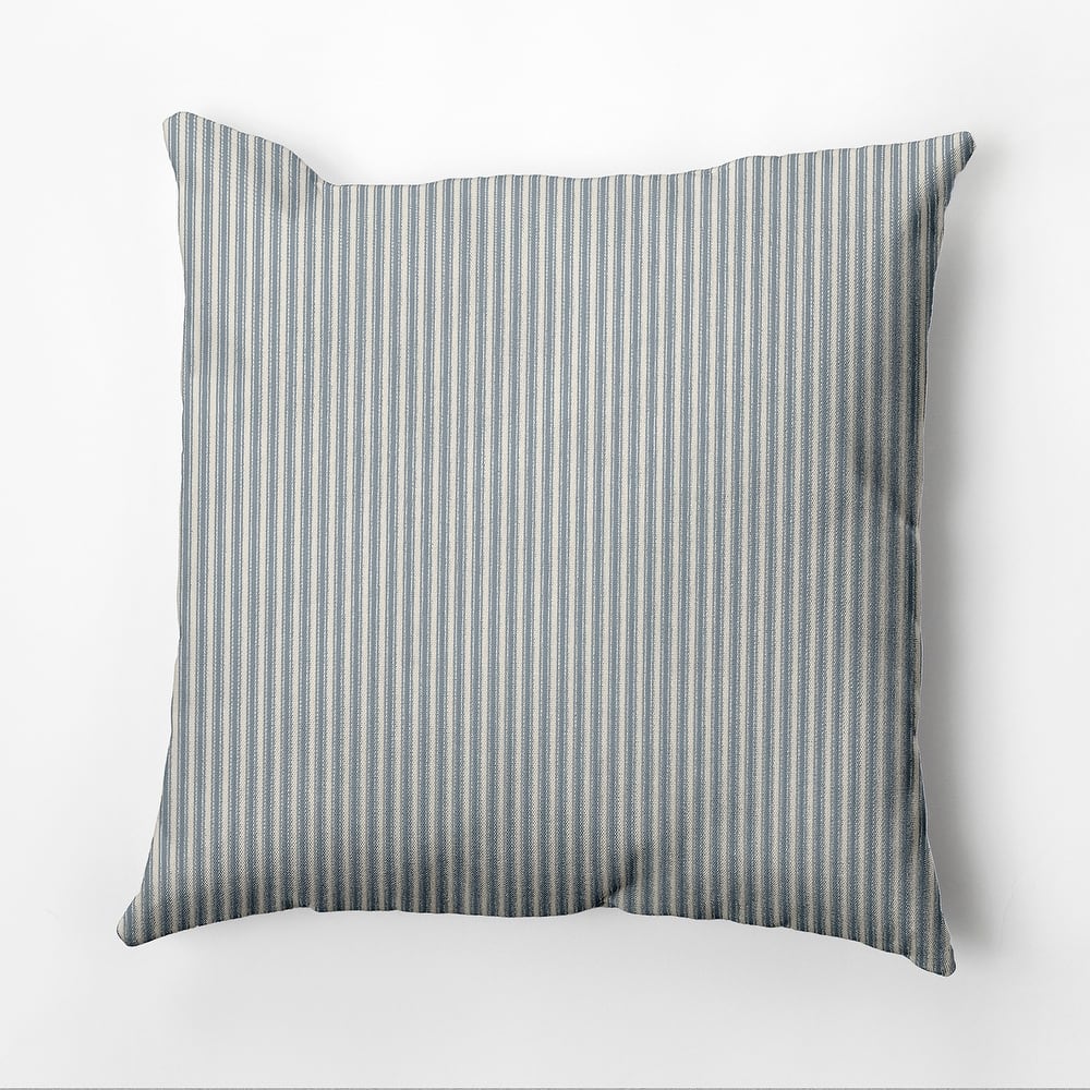 16 x 16 inch Ticking Stripe Outdoor Pillow