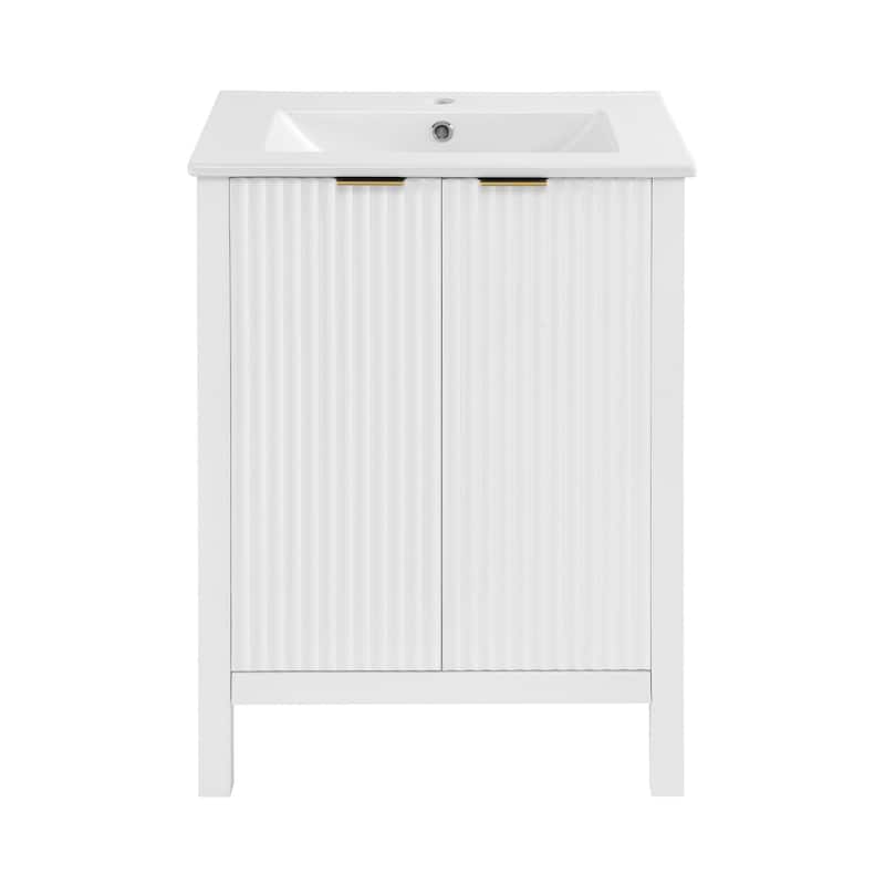 Swiss Madison SM-BV290 Bastille 24" Free Standing Single Basin Vanity - White