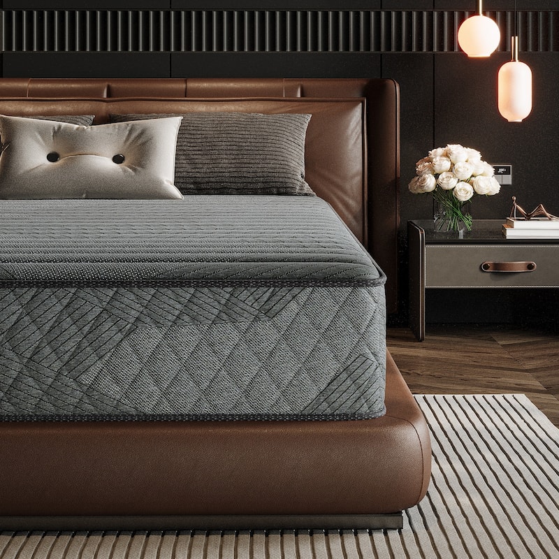 IFLUOUS 8/12 in. Medium Firm Gel-infused Memory Foam Hybrid Mattress Cooling and Breathable with CertiPUR-US, SGS and OEKO-TEX